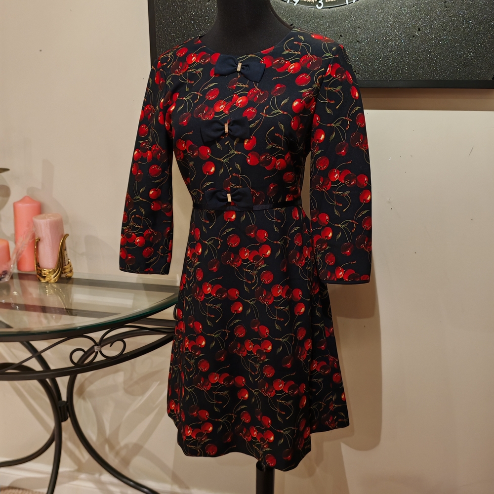 Ted Baker Women's Fyra Cheerful Cherry Bow Dress - Picture 12 of 16